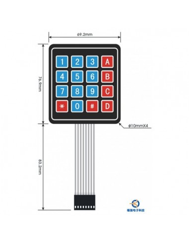 X Matrix Keypad Membrane Switch